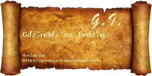 Göndöcs Iván névjegykártya